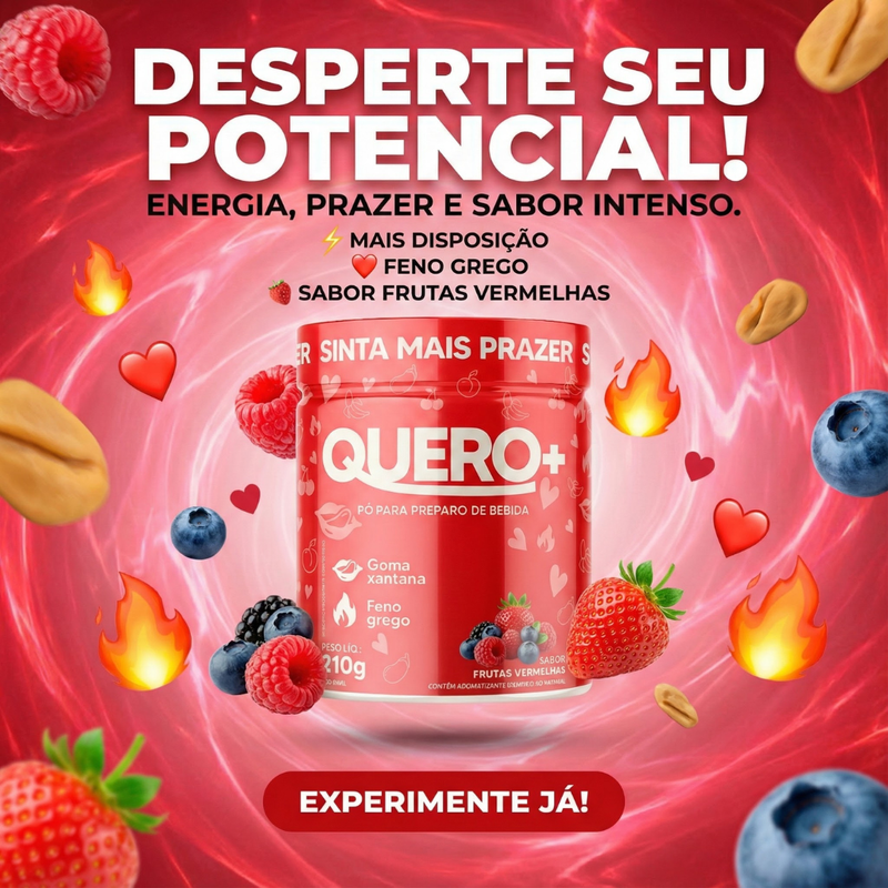 Quero+ Feminino | Suplemento Estimulante para Bem-Estar Feminino, Disposição e Libido