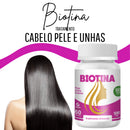 Biotina Premium 60 Cápsulas | Auxilia Cabelos, Pele e Unhas Mais Fortes
