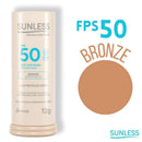 Protetor Solar Facial com Cor FPS 50 Sunless Stick Matte | Base em Bastão e Alta Proteção