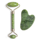 Kit Rolo de Jade + Gua Sha Facial | Massageador Facial para Skincare e Relaxamento