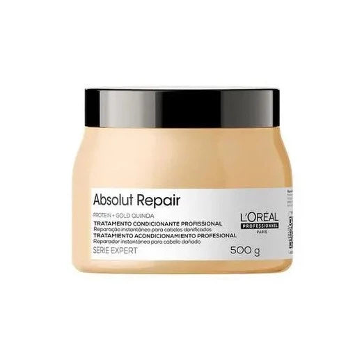 Máscara L'Oréal Absolut Repair Gold Quinoa 500g | Reconstrução Profissional para Cabelos Danificados