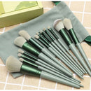 Kit 13 Pincéis de Maquiagem Profissional Kabuki | Contorno, Base, Blush e Sombra