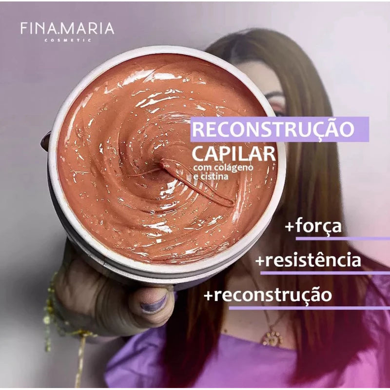 Máscara Reconstrução Bronze Efeito Teia 500g | Recuperação Profunda dos Fios