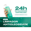 Kit Antioleosidade Completo FPS 60 | Limpador Facial + Hidratante Calmante + Protetor Solar