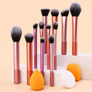 Kit 12 Pincéis de Maquiagem Profissional Cerdas Macias e Acabamento Perfeito